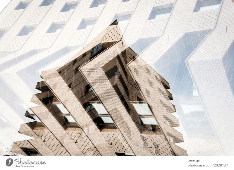 Patchy architecture Architecture Abstract Double exposure Gap Irritation