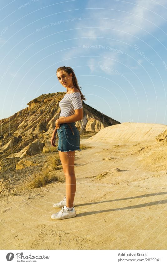 Pretty woman on cliff Woman Cliff pretty Youth (Young adults) Posture Beautiful Girl Nature Human being Lifestyle Vacation & Travel Rock Freedom Lady Action