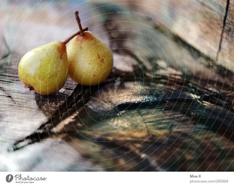 pears Food Fruit Nutrition Organic produce Fresh Healthy Delicious Juicy Sweet 2 Wood Tree trunk Annual ring Still Life Pear Autumn Colour photo
