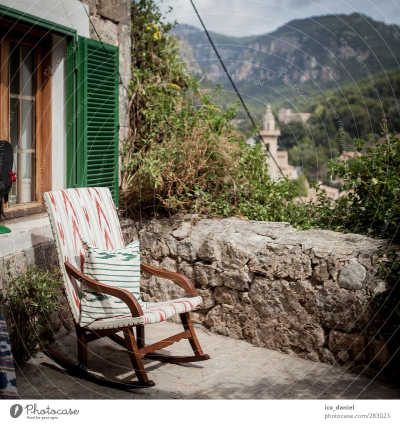 rest Well-being Vacation & Travel Tourism Trip Adventure Far-off places Summer Summer vacation Armchair Chair Landscape Hill Rock Mountain Valldemossa Spain