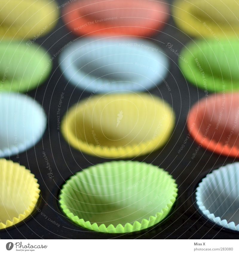 muffins Cake Nutrition Bowl Multicoloured Muffin Baking tin Baking tray Colour photo Pattern Deserted cookie cutter