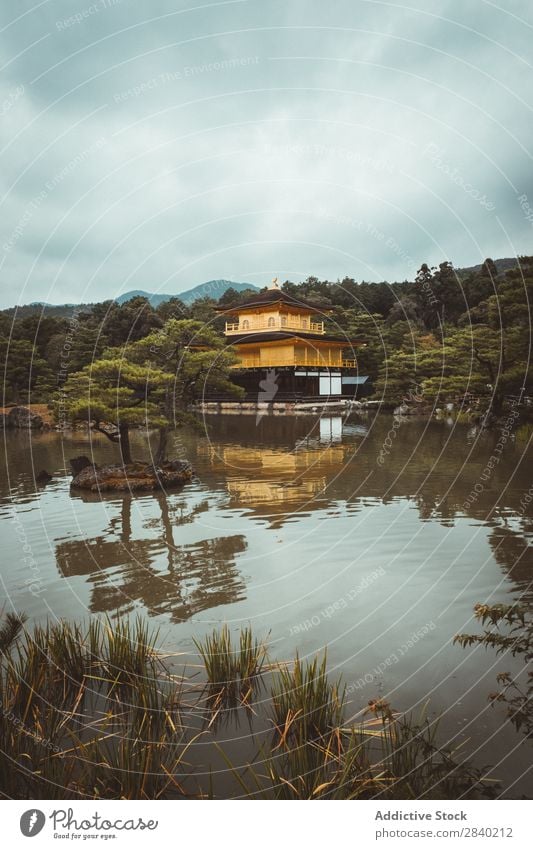 Asian house on lake shore House (Residential Structure) asian Lake Vacation & Travel Water Nature Landscape Tourism Tradition Reflection Culture Architecture