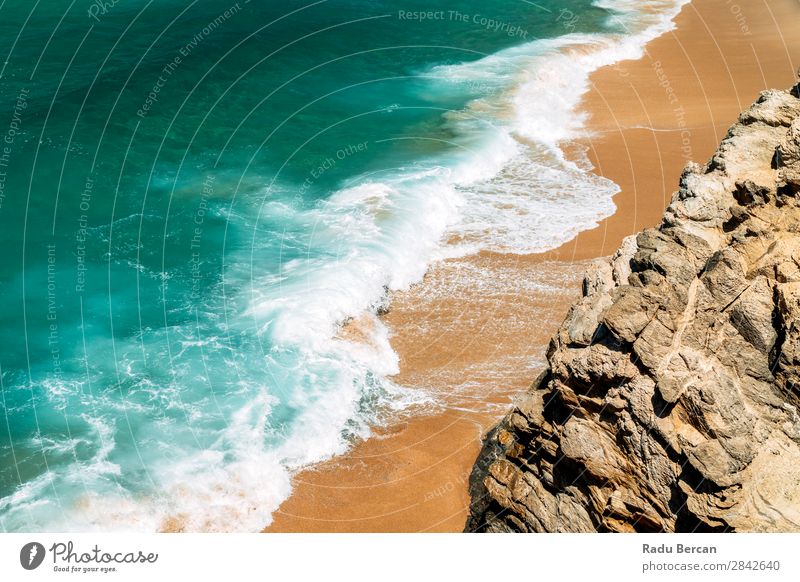 Ocean Waves Crushing On Beautiful Beach Shore Vacation & Travel Tourism Summer Summer vacation Sun Island Nature Landscape Sand Water Beautiful weather Rock