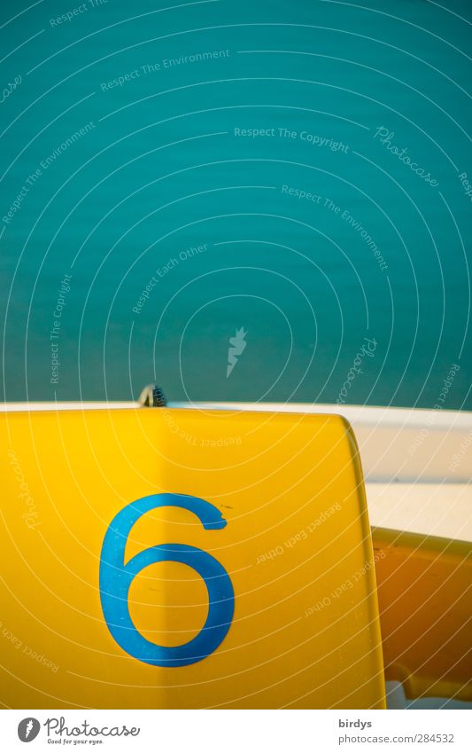 ...is always good... Water Summer Beautiful weather Lake Pedalo Digits and numbers Illuminate Esthetic Positive Clean Blue Yellow Turquoise Relaxation Colour