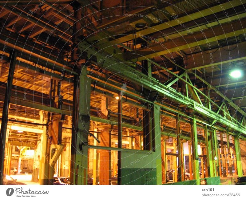 hall Factory hall Parking garage Steel Steel processing Architecture Scaffold recruitment hall