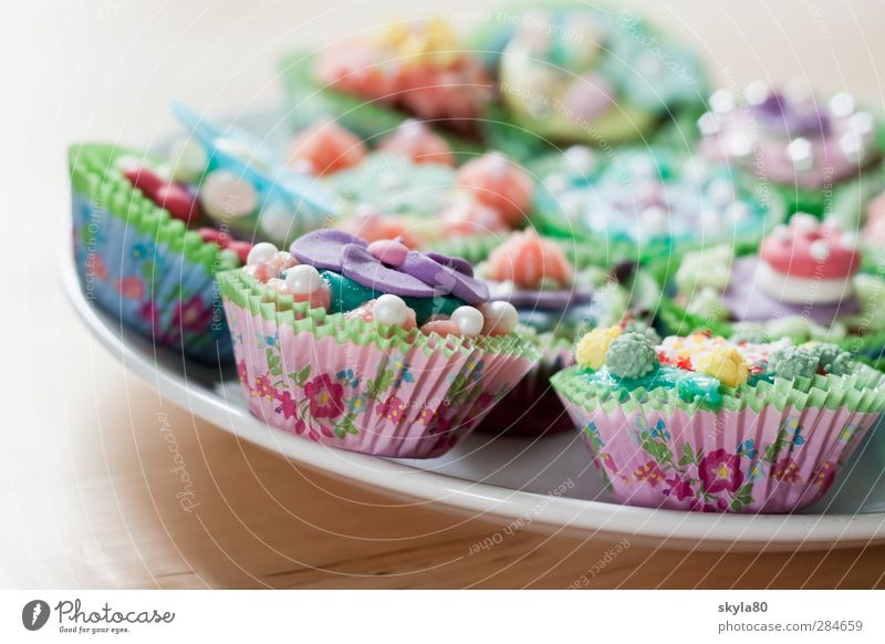 sugar world Muffins Cupcakes Dessert Dish Eating Food photograph Sugar Sweet Candy Decoration Chocolate Delicious Cooking Hip & trendy Nutrition calorie bomb