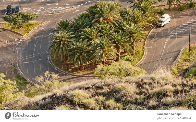 Serpentine in San Andrés, Santa Cruz de Tenerife, Tenerife Winding road Curve Transport Car Driving Palm tree Nature Landscape San Andres