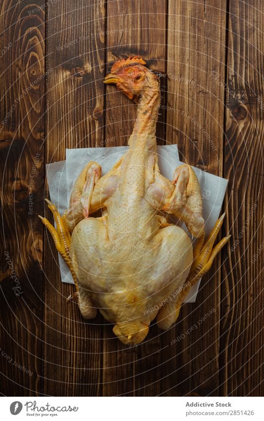 Whole chicken with head Chicken Raw whole Head Death Preparation Meat Food Fresh Meal Cooking Poultry Bird broiler Skin Board Nutrition Ingredients Animal Hen