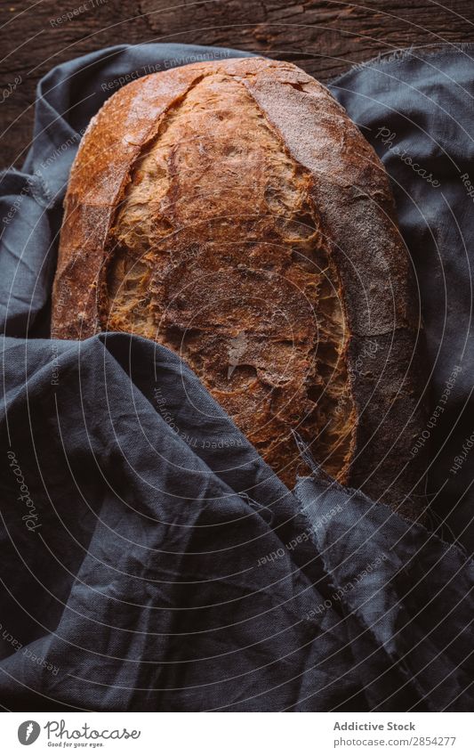 Rustic loaf of artisan bread Baking Bakery Bread carbohydrate Dark Flour Food Fresh home-baked Moody Wheat