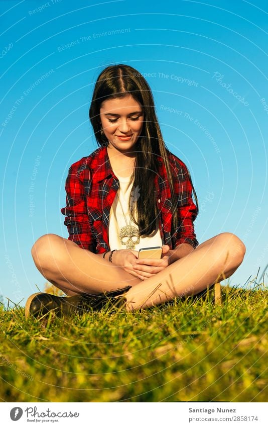 Teen Girls In The Park Stock Photo, Picture and Royalty Free Image