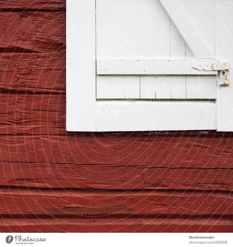 RED - WHITE Freedom Retirement House (Residential Structure) Hut Manmade structures Building Architecture Facade Window Wood Friendliness Happiness Fresh Cuddly