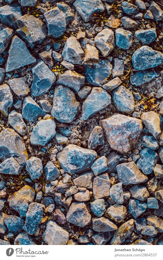 Stones on the floor Texture Garden Spring Esthetic Background picture Ground Structures and shapes Morning Bird's-eye view Direct Stony Pebble beach Stone floor