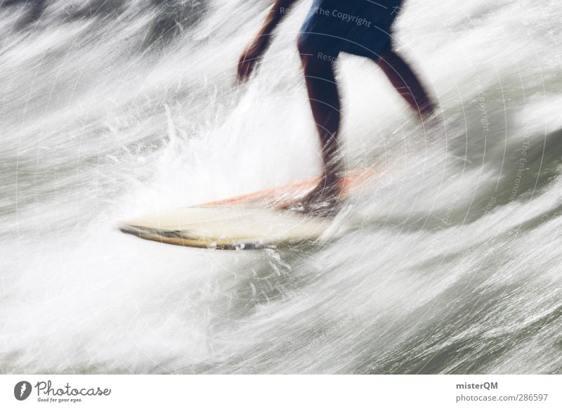 White Water. Lifestyle Esthetic Sports Surfing Movement Athletic Sportsperson Drops of water Waves Undulation Wave break Wellenkuppe Summer vacation Ocean