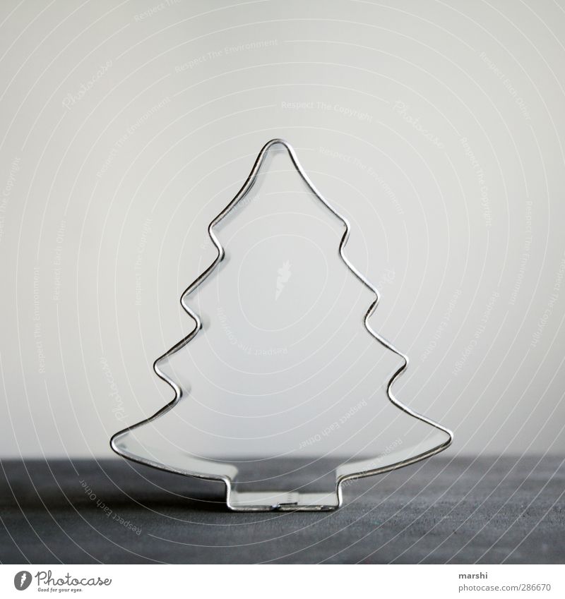 ohhh fir tree Tree Sign Gray Fir tree cookie cutter Aluminium Christmas & Advent Anti-Christmas Frame Abstract Anticipation Christmas tree Christmas decoration