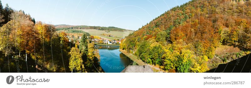 Autumn in Marsberg Joy Happy Vacation & Travel Trip Far-off places Cycling tour Summer vacation Sun Mountain Hiking Nature Landscape Air Water Sky Tree Leaf