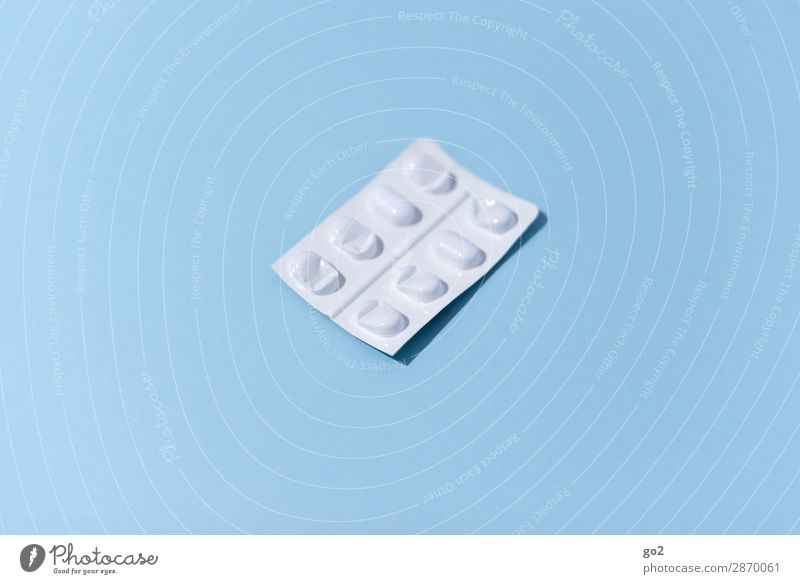 drug Healthy Health care Medical treatment Illness Medication Hospital Packaging Plastic packaging Esthetic Simple Blue White Pill Colour photo Interior shot