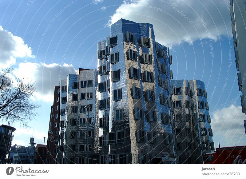 metal house House (Residential Structure) Clouds Architecture Duesseldorf reflections Graffiti Blue sky
