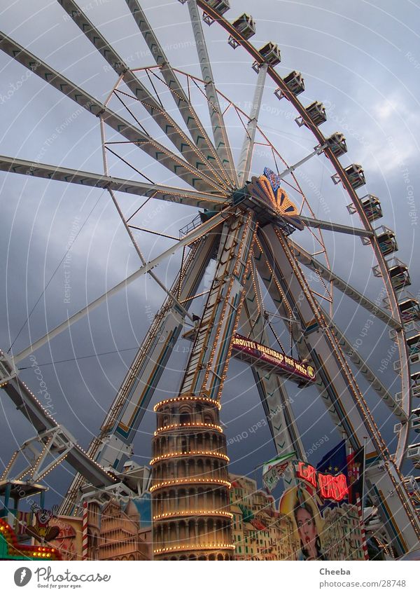 Giant Ferris Wheel of Pisa Ferris wheel Large Round Fairs & Carnivals Twilight PISA study Tower Sky Tilt