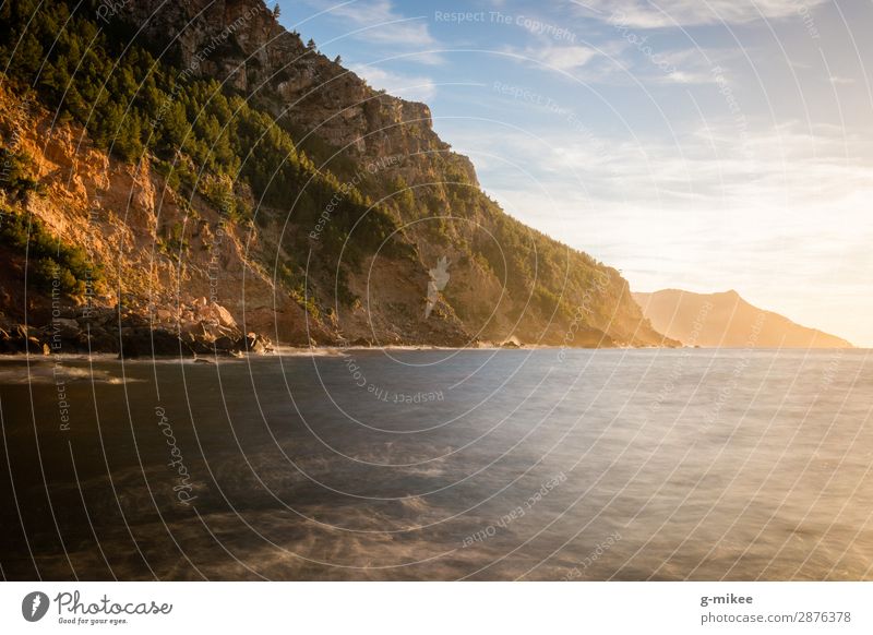 Nature Image of the Beautiful Mediterranean Sea with Mountains at