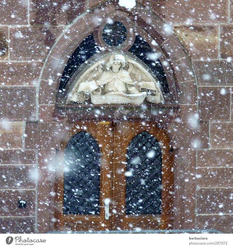 Wichtelpopichtel for Helgi. Sixth door. Christmas & Advent Work of art Sculpture Architecture Winter Snow Snowfall Monastery Wall (barrier) Wall (building)