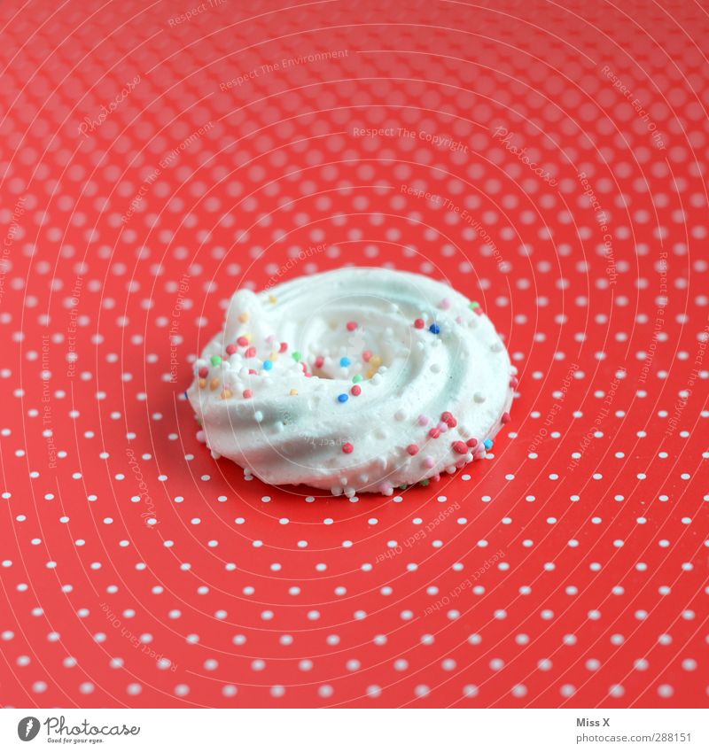 Dotted dot Dotted dot Food Dessert Candy Nutrition Delicious Sweet White Point Red Baiser Cookie Colour photo Multicoloured Close-up Pattern Deserted