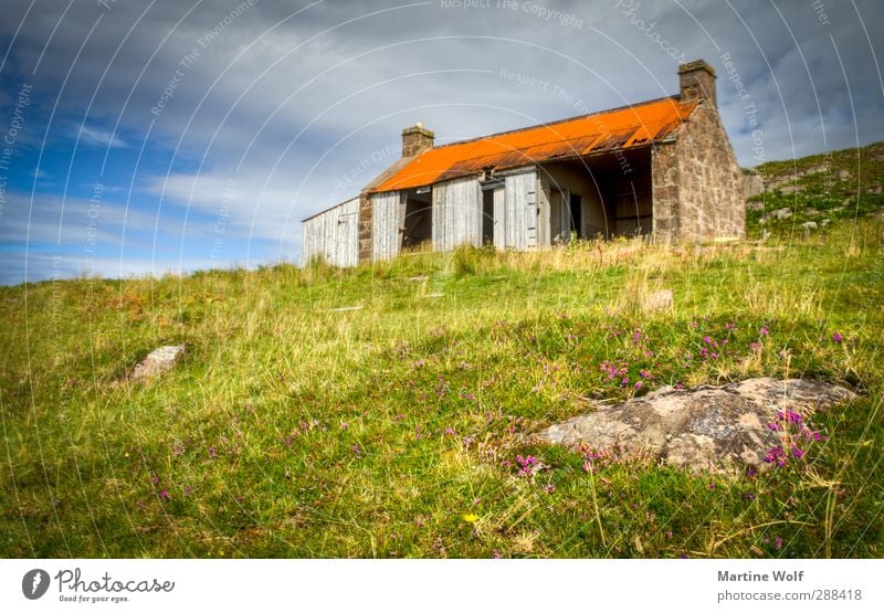 Lost in Red Point Beach Vacation & Travel Trip House (Residential Structure) Nature Landscape Grass Moss Meadow Hill Great Britain Scotland Europe Hut Ruin