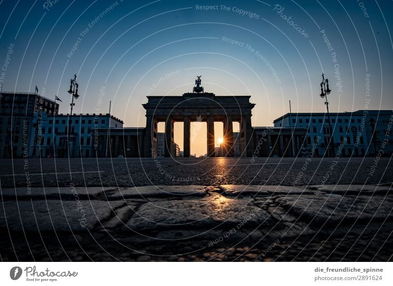 Morning sun in Berlin V Sun Sunrise Sunset Sunlight Spring Beautiful weather Germany Europe Town Capital city Downtown Tourist Attraction Landmark Pariser Platz