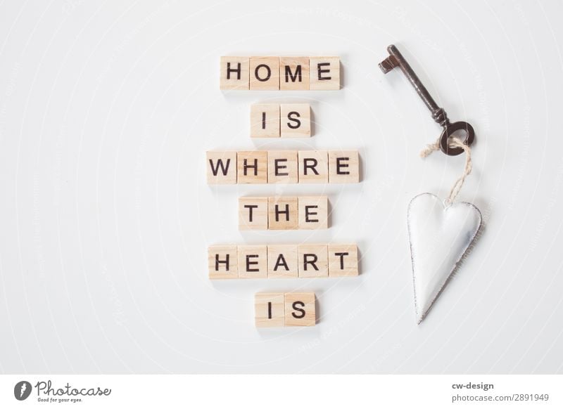 home is where the heart is at home stay at home Colour photo Interior shot Heart Family & Relations