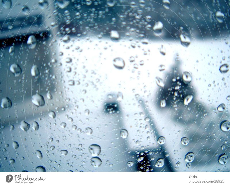 bad weather?! Window Blur Water Drops of water Glass Rain Macro (Extreme close-up)