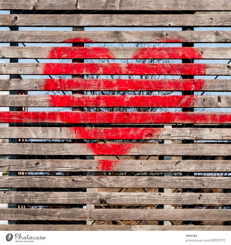 heart Wall (barrier) Wall (building) Wooden wall Graffiti Heart Simple Love Infatuation Romance Colour photo Exterior shot Structures and shapes Deserted