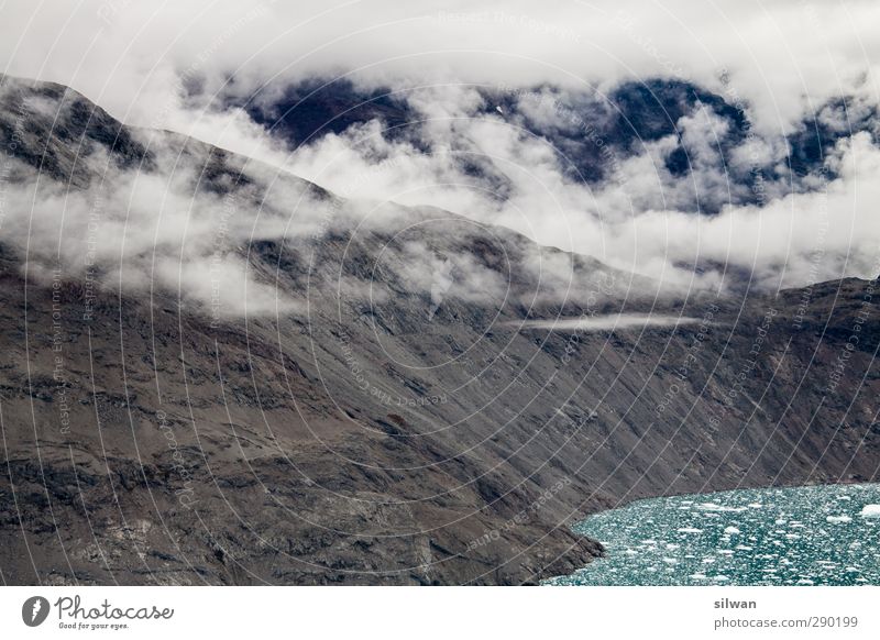 Green(ice floe #I)land Adventure Expedition Nature Landscape Autumn Fog Rock Mountain Coast Fjord Blue Gray Turquoise White Mysterious Greenland