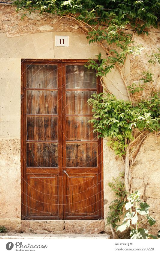 Side door Valldemossa. Art Esthetic Entrance Front door Spain Majorca Oversleep Village Door Wooden door Mediterranean Hidden Southern Nostalgia Historic
