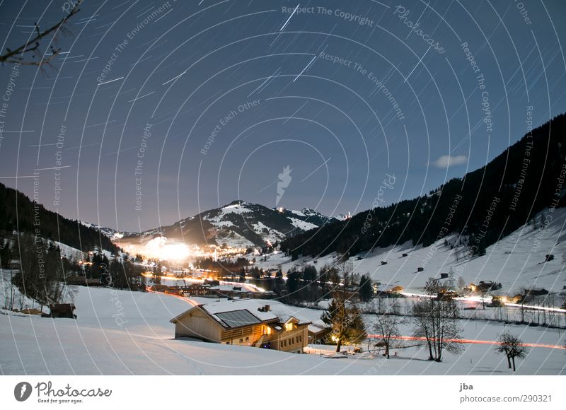 New Year's Eve II Life Vacation & Travel Tourism Winter Snow Winter vacation Mountain Environment Landscape Sky Night sky Stars Beautiful weather Alps Gstaad