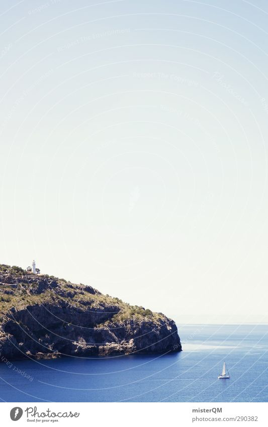 To The Cliffs. Art Esthetic Nature Majorca Spain Soller Harbour Coast Sailboat Idyll Mediterranean Heaven Paradise Peaceful Island Ocean Far-off places