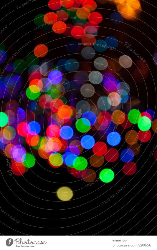 bokeh balls Joy Lamp Night life Christmas & Advent Technology Energy industry Art Event Shows Illuminate Bright Blue Multicoloured Green Red Happiness