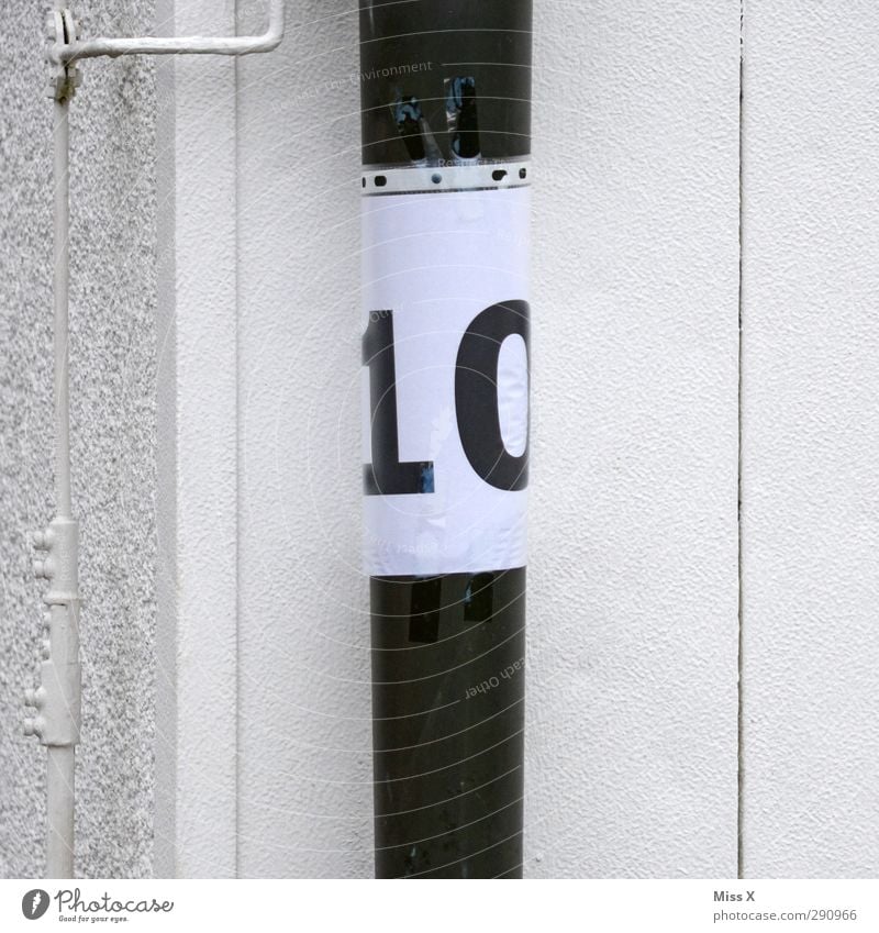 10 Sign Characters Signs and labeling White Problem solving transparent cover Packing film Conduit House number Wall (building) House (Residential Structure)