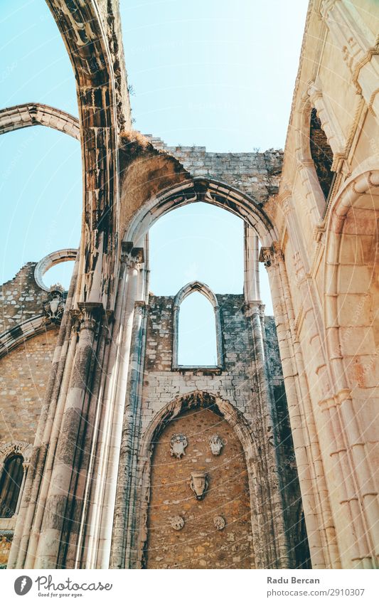 Convent Of Our Lady Of Mount Carmel (Convento da Ordem do Carmo) Is A Gothic Roman Catholic Church Built In 1393 In Lisbon City Of Portugal carmo igreja