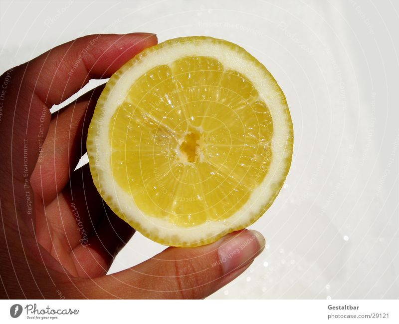 Acid Lemon Yellow Hand Half Sliced Healthy Vitamin Vitamin C Formulated Fruit Anger Funny