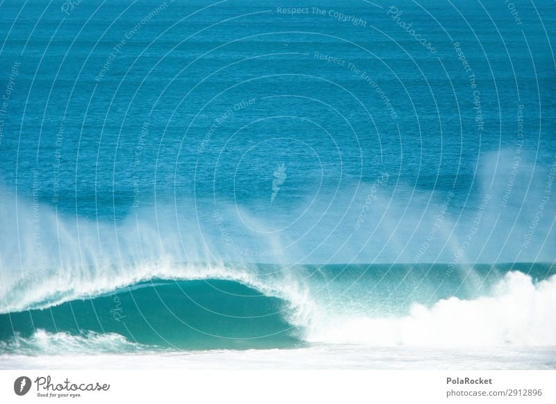 #A# Kawumm! Art Esthetic Waves Swell Undulation Wave length Wavy line Wave action Wave break Ocean Water Surfing Surfer Surfboard Surf school Colour photo