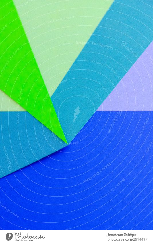graphic background image made of coloured paper Handicraft Paper Simple Blue Green Background picture Flat Geometry Graphic Conceptual design Minimalistic