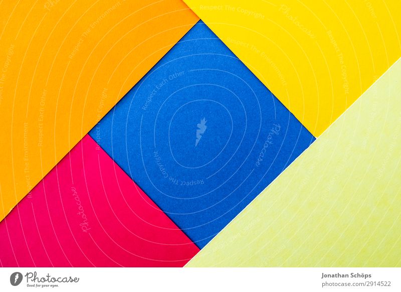 graphic background image made of coloured paper Handicraft Paper Illuminate Simple Blue Yellow Pink Red Background picture Square Flat Geometry Graphic Flashy