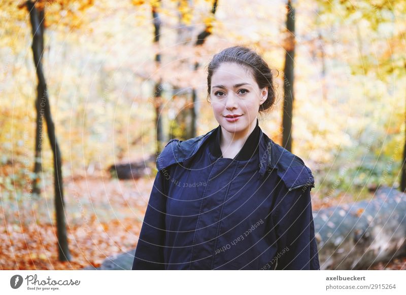 young woman in the autumn forest Lifestyle Leisure and hobbies Human being Feminine Young woman Youth (Young adults) Woman Adults 1 18 - 30 years Nature Autumn