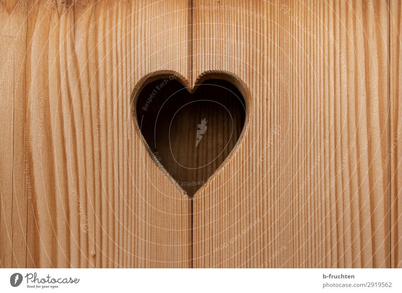 Sweet Wood Sign Heart Observe Friendship Love Infatuation Heart-shaped Wooden board Hollow Window Joist Colour photo Exterior shot Deserted Day