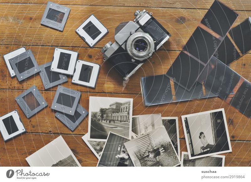 take pictures Photography Slide Negative Camera Black & white photo Take a photo Old Analog Memory Nostalgia Grief family album Past Transience Infancy