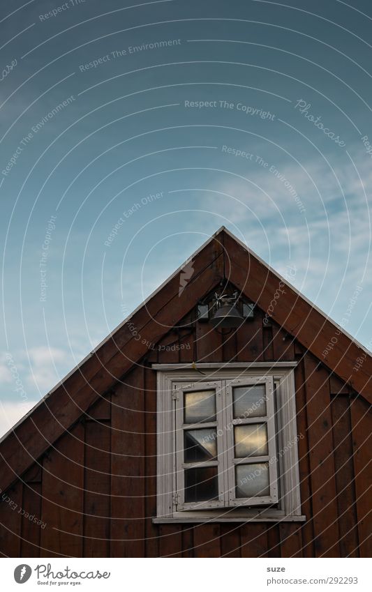 Old houses with charm House (Residential Structure) Environment Sky Hut Facade Window Roof Simple Uniqueness Blue Brown Loneliness Past Transience Iceland