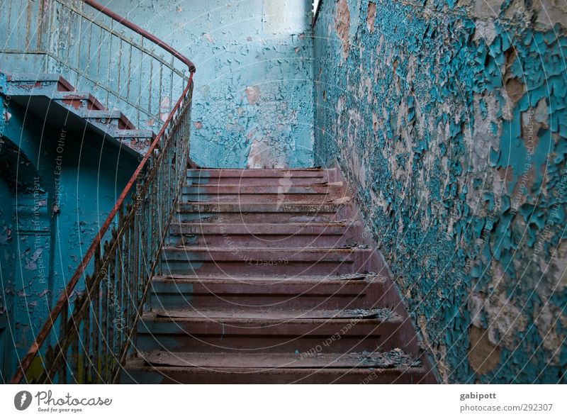 Old houses | Staircase Deserted House (Residential Structure) Ruin Building Architecture Wall (barrier) Wall (building) Stairs Facade Window Door Exceptional