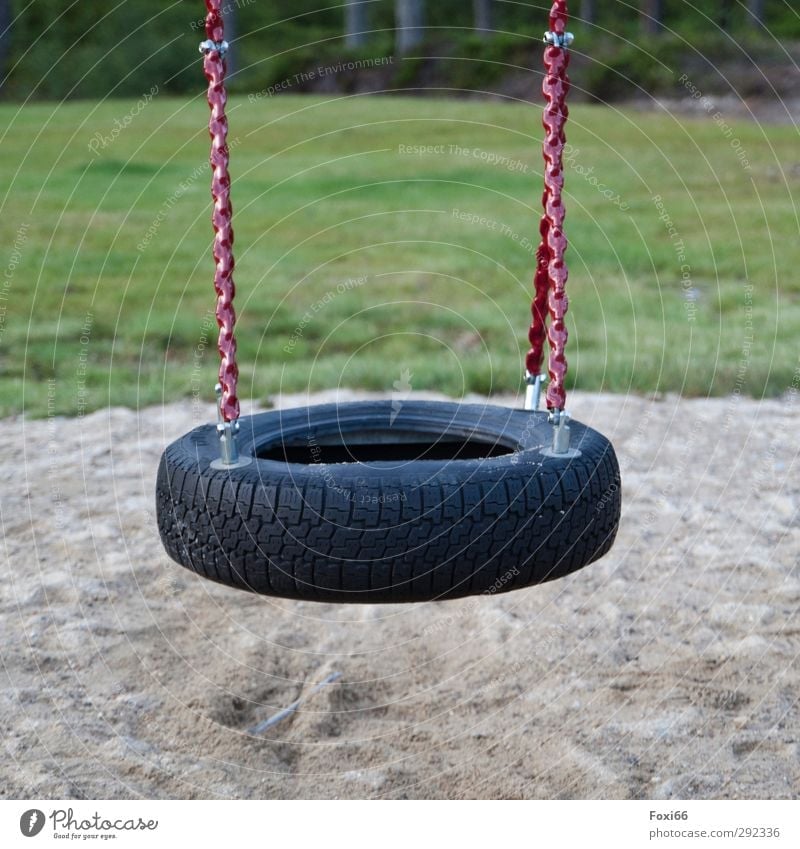 swing again... Playing Swing Vacation & Travel Summer Beach Sand Beautiful weather Grass Metal Steel Curiosity Round Green Red Black White