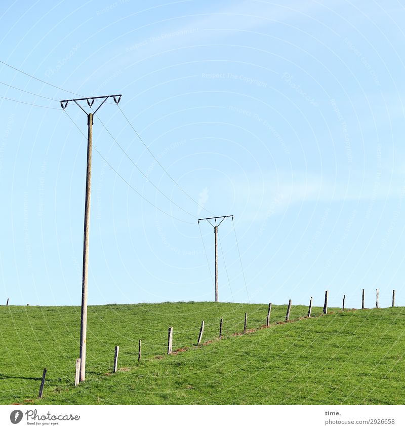Stories from the fence (XIX) Agriculture Forestry Energy industry Technology Transmission lines High voltage power line Fence Pasture fence Cable Environment
