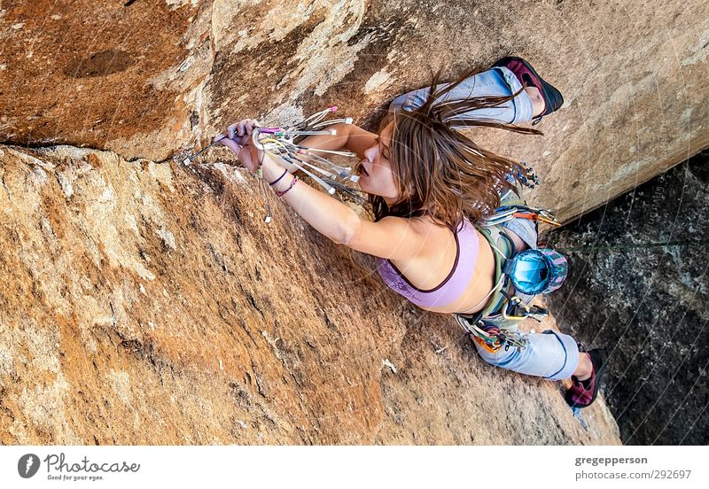 Adventurous Climbing Girl