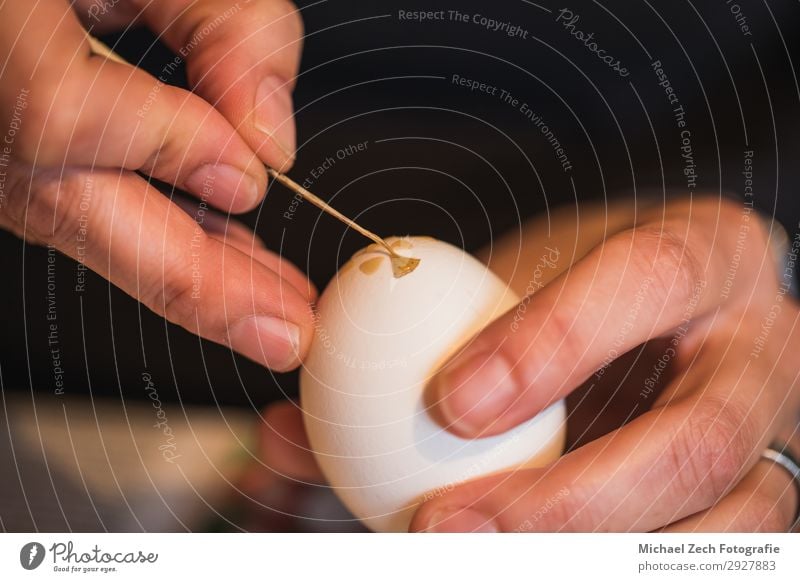 macro shot of woman, handpainting an easter egg with wax Design Beautiful Handicraft Decoration Feasts & Celebrations Easter Craft (trade) Art Culture Spring